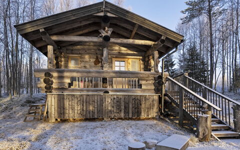 Saarenkainalo: Holz, Winter, Schnee, Hütte, Einfrieren, Blockhaus, Hütte, Planke, Hartholz