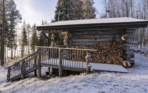 Saarenkainalo: Holz, Winter, Schnee, Einfrieren, Hütte, Blockhaus, Hütte, Wald, Outdoor Struktur