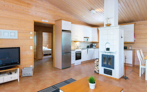 Hot Pool Cottage Iitu: Küche, Holz, Flooring, Interior Design, Decke, Fussboden, Zimmer, Möbel, Küchengerät, Countertop