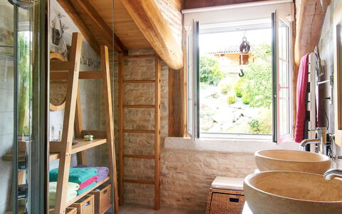 Moulin de Rabine: Zimmer, Badezimmer, Eigentum, Gebäude, Interior Design, Haus, Decke, Zuhause, Fussboden, Wand