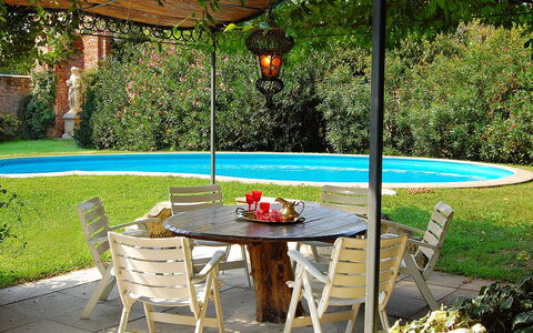 Barchessa Palladio: Möbel, Gartenmöbel, Tabelle, Stuhl, Tisch Im Freien, Garten, Hinterhof, Schatten, Terrasse, Garten