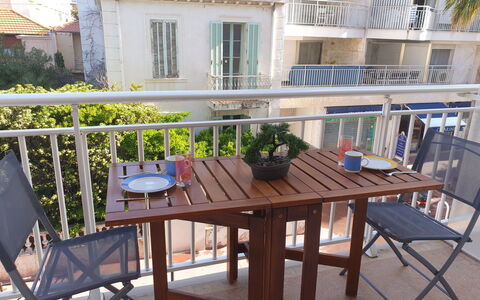 Cannes 548: Gebäude, Fenster, Tabelle, Pflanze, Tisch Im Freien, Gartenmöbel, Haus, Holz, Interior Design, Stuhl