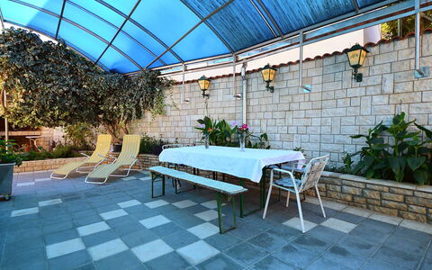 Zaton (Šibenik) 102: Pflanze, Blume, Möbel, Eigentum, Natur, Schatten, Gartenmöbel, Tabelle, Interior Design, Flooring
